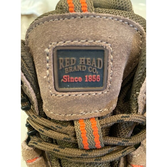 Red Head Boots Womans Leather Mesh Mid Height Hiking Like New Tan Size 8.5M - Picture 10 of 11